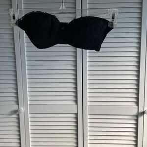Sears Black Lace Strapless Bra